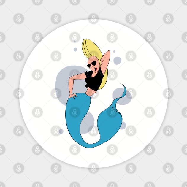 Johnny Bravo Mermaid genderbended Magnet by Krismilla 